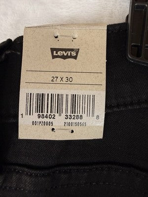 Levis 318 Shaping Wide Leg Jeans 27 Womens Black 27x30 Levi’s New NWT