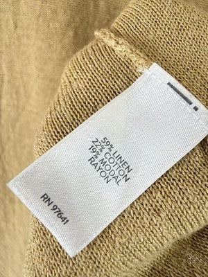J Jill Sweater XL Tall Linen Blend Tunic Long Sleeve Tops Womens Beige Tan