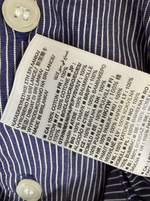 GapStudio Poplin Crop Shirt XS Women Top Gap Studio Blue Stripe Button Up New