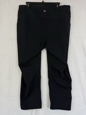 Gap Fit Capri GFast Leggings Large Black Womens Workout GapFit