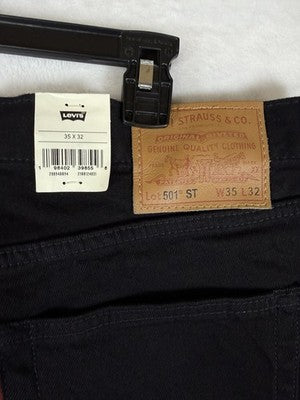 Levis 501 Slim Taper Jeans Mens 35x32 Black Levi’s New NWT
