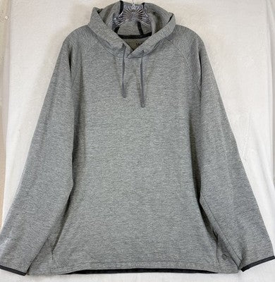 LL Bean Hoodie XL Tall Mens Gray XLT Pullover Sweatshirt Slightly Fitted Pockets