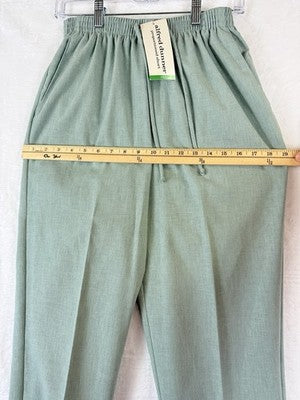 Alfred Dunner Pants Size 10 Pull On Light Green Proportioned Short New NWT