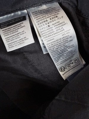 Levis Baggy Dad Cargo Pants 32 Womens Black Wide Leg Tencel