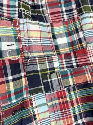 Rowing Blazers Small 36 Mens Indian Madras Plaid Jacket 100% Cotton Embroidered