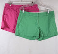 J Crew Classic Chino Shorts 6 Lot Pink Green 4” 5” Womens 100% Cotton