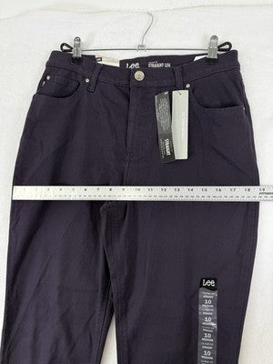 Lee Jeans Womens 10 Medium Straight Leg Purple Platinum Label Classic Fit NEW