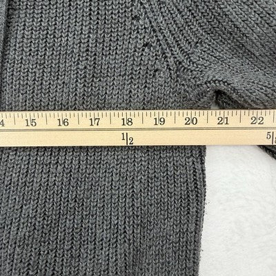 American Eagle Cardigan Sweater Large Womens Gray Long Sleeve Open Front Pockets