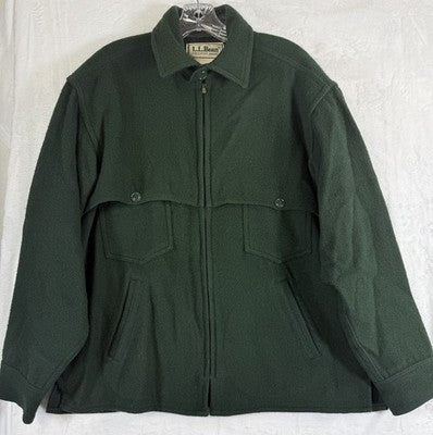 Vintage LL Bean Wool Field Jacket Large Mens Hunting 70s 80s Made In USA