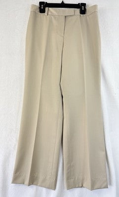Brooks Brothers Caroline Fit Pants 4 Petite Beige Wool Straight Leg *FlawRead