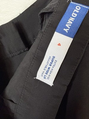 Old Navy Extra High Rise Pants Super Wide Leg 4 Womens Black Trousers