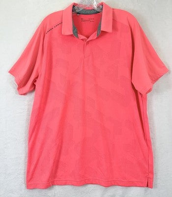 Under Armour Polo XL Loose Heat Gear Mens Short Sleeve Shirt