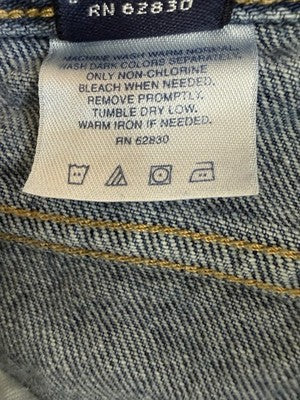 Lands End Jeans 38 Mens 38x34 Blue Denim Square Rigger