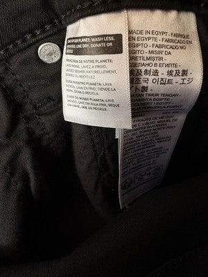 Levis 318 Shaping Wide Leg Jeans 30 Womens Black 30x30 Levi’s New NWT