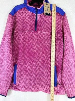 Chubbies Large Pullover 1/4 Zip Shirt Let Me Pink Quilted Sweatshirt New NWT