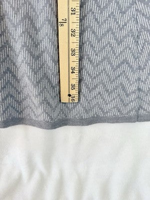 Krimson Klover Sweater Dress Medium Gray Fair Isle Merino Wool Silk Fit Flare