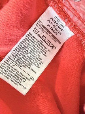Gap High Rise UltraSoft Horseshoe Jeans 31 12 Tall Womens Denim Red New NWT