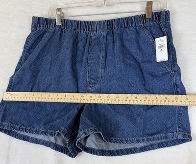 Gap Denim Easy Shorts Medium Tall Women Mid Rise UltraSoft Boxer Pull On New NWT