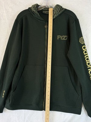 Databricks Medium Green Gold Full Zip Hoodie Jacket Logo Tech Kickoff FY27
