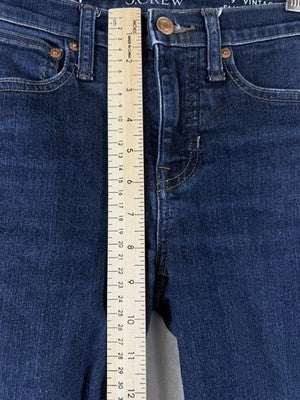J Crew 9” Vintage Slim Straight Jeans 24 Blue Denim Womens