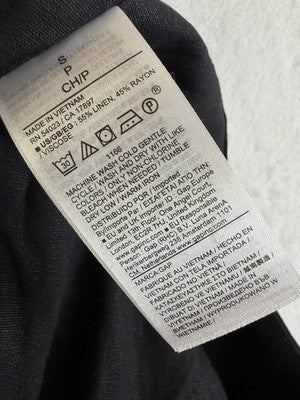 Gap Linen Blend Mini Skort Small Women Black Skirt W/ Shorts Preppy New NWT