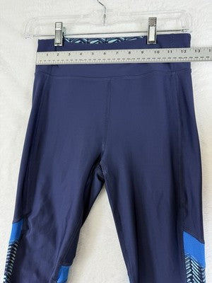 Under Armour Leggings Women Small Compression HeatGear Blue Capri