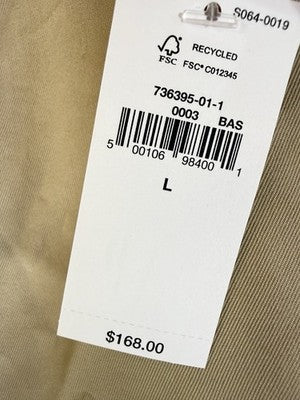 Gap Icon Trench Coat Large Womens Beige Tan Long Belt Jacket New NWT