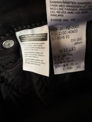 Levis 318 Shaping Wide Leg Jeans 30 Womens Black 30x30 Levi’s New NWT