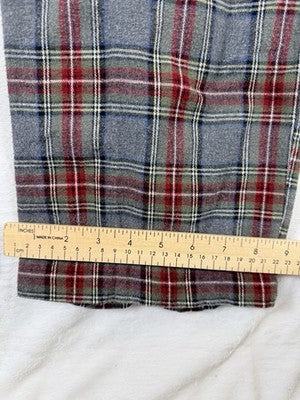 LL Bean Scotch Plaid Flannel Pajama Pants Medium Womens Gray PJ Sleep Cotton