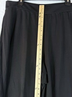 Lane Bryant 18 20 Wide Leg Pants Black Ponte Knit Pull On Magic Waistband New