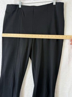 J Jill Barely Boot Cut Ponte Pants Medium Tall Womens Black Pull On Knit