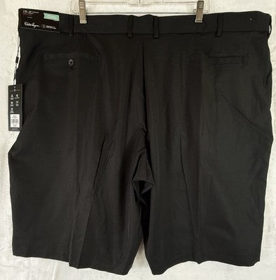 Walter Hagen Golf Shorts 48 Mens Black Flat Front 10” New NWT