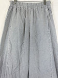 Max Studio London Linen Blend Pants Small Barrel Leg Blue Stripe Pull On