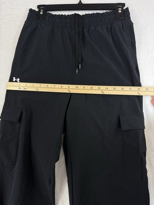 Under Armour Woven Cargo Pants Small Womens Black Pull On
