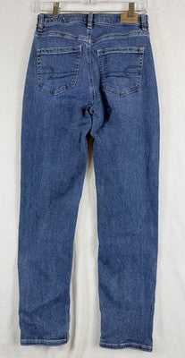 American Eagle Mom Jeans Size 4 Blue Denim High Waist