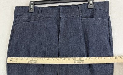 Dockers Womens Pants 14 Medium Denim Trousers Jeans Dark Blue Straight Leg