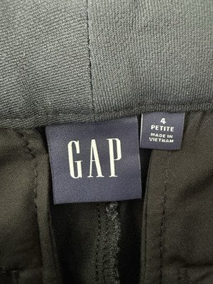 Gap Bistretch Pants 4 Petite Womens Slim Ankle New NWT Black Cotton Stretch