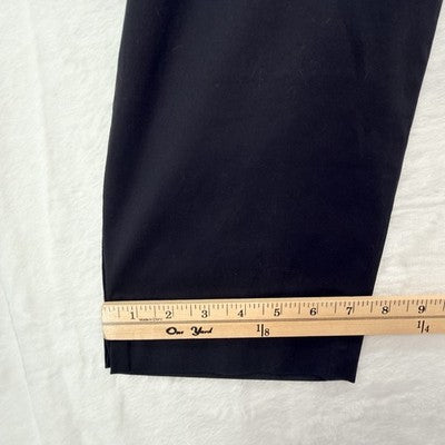 Talbots Perfect Crop Pants 16W Black Plus Size Womens Cotton Stretch Cropped