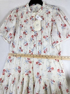 Gap X DÔEN Dress Large Women Pintuck Floral Midi Doen Boho Whimsical New NWT