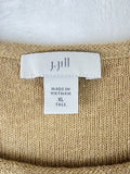J Jill Sweater XL Tall Linen Blend Tunic Long Sleeve Tops Womens Beige Tan