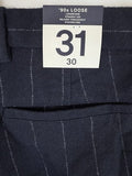 Gap 90s Loose Wool Blend Pants 31x30 Mens Navy Blue Trousers 365 Pleated New NWT