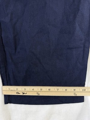 Gap Linen Blend Trousers 6 Petite Navy Blue High Rise Wide Leg 365 New NWT