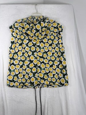 Diane Von Furstenberg XS Hooded Floral Print Vest Full Zip Target Womens NWT