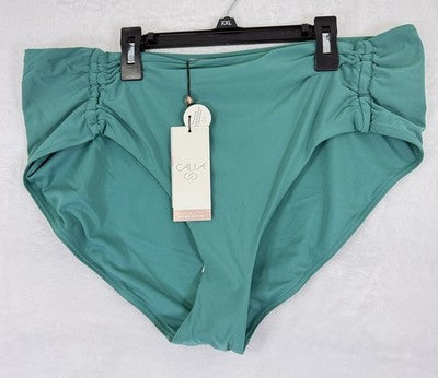 Calia Swimwear XXL Bottoms Green Mid Rise Swimsuit Tankini Bikini Women NEW