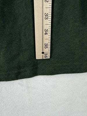 Gap Dress Medium Sleeveless Green Knit Gathered Waist T Shirt Soft Womens