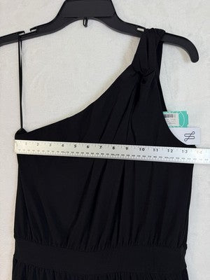 Kayleigh Jumpsuit Black Small Petite Luna One Shoulder Knit Women NWT
