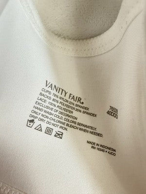Vanity Fair Bra 40DDD 76528 White Radiant Smooth Full Coverage New NWT