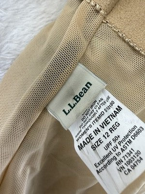 LL Bean Tankini Top 12 Swimsuit Swim Blue Womens EXC