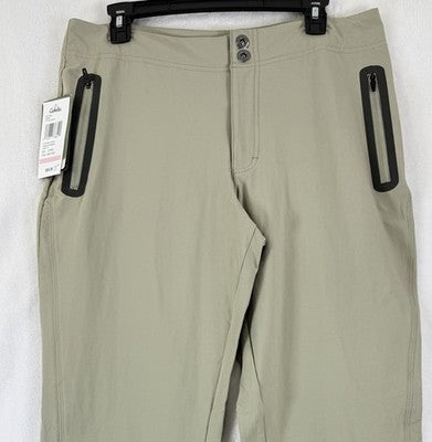 Cabelas Pants Womens 10 Triune Hiking Beige Tan Nylon Quick Dry New NWT