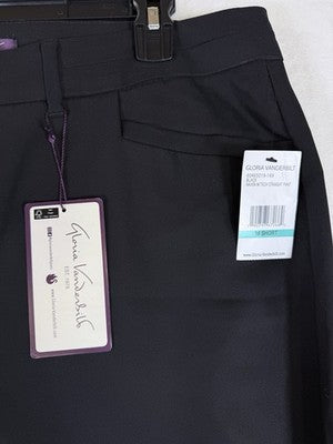 Gloria Vanderbilt Haven Trouser 16 Short Missy Black Pants Womens New NWT